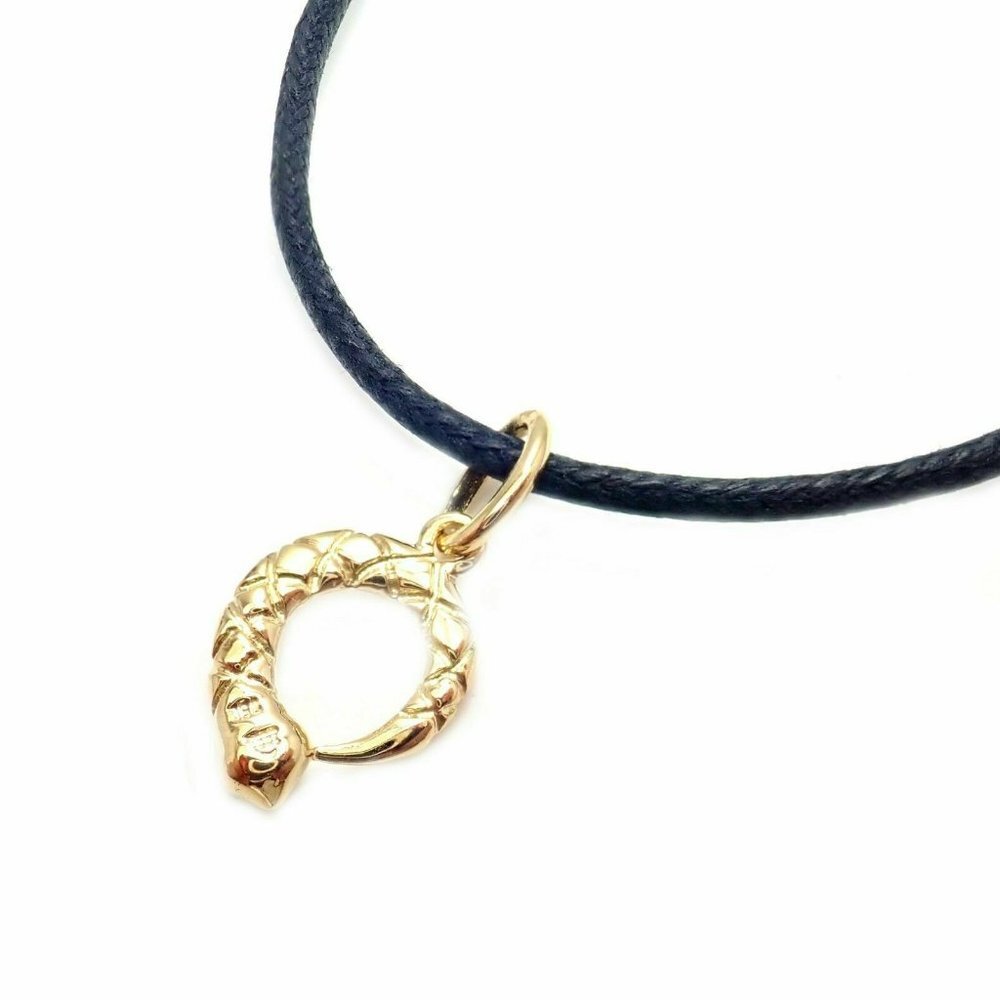 Temple St Clair 18k Snake Serpent Charm Cord Bracelet​